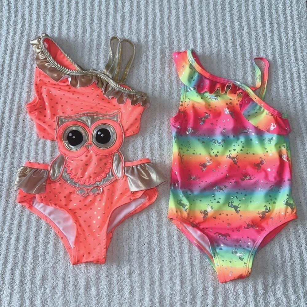 Freestyle Revolution Coral and Gold Swimsuit